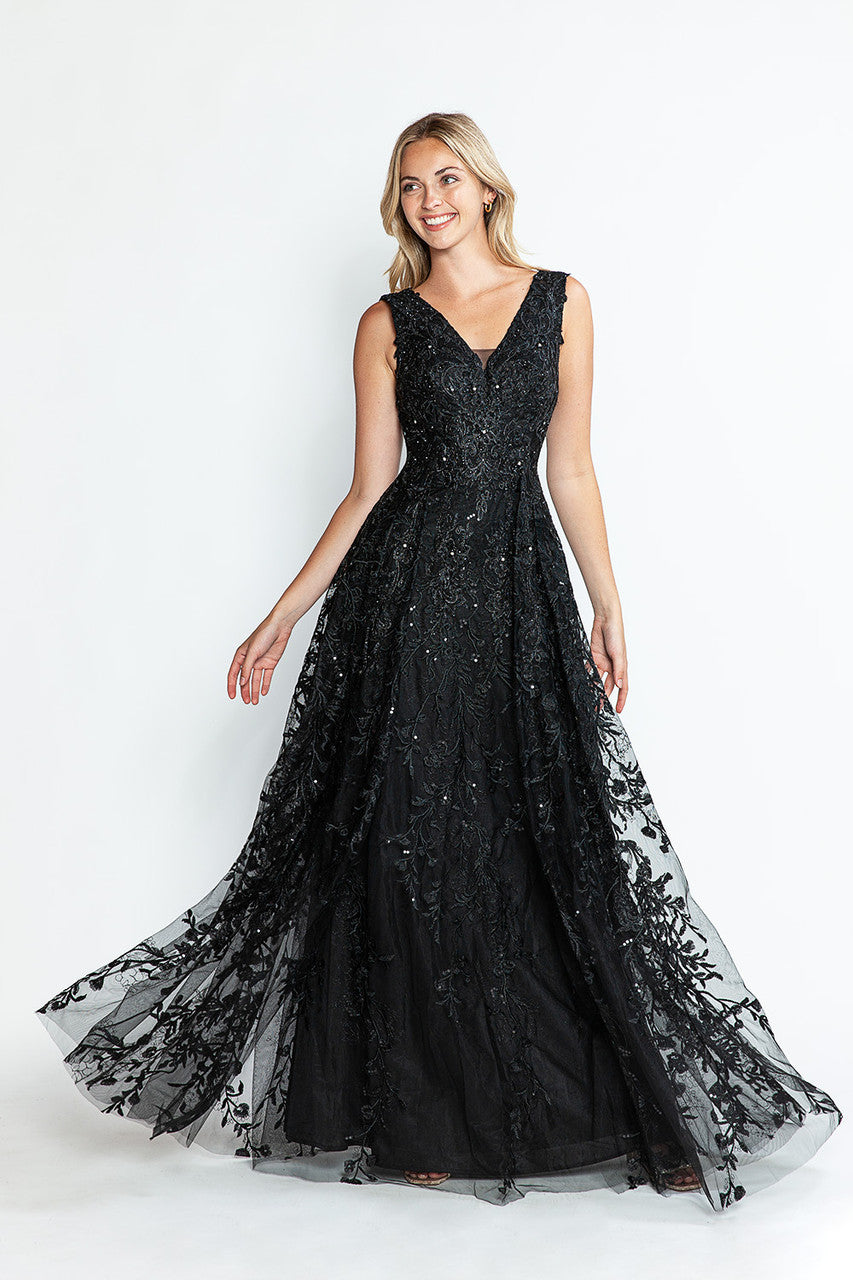 Lace Semi Formal Long Black Dress Black Evening Dresses Half Sleeves Lace Beading Chiffon Long Lace Semi Formal Long Black Dress Black Evening Dresses Half Sleeves Lace Beading Chiffon Long