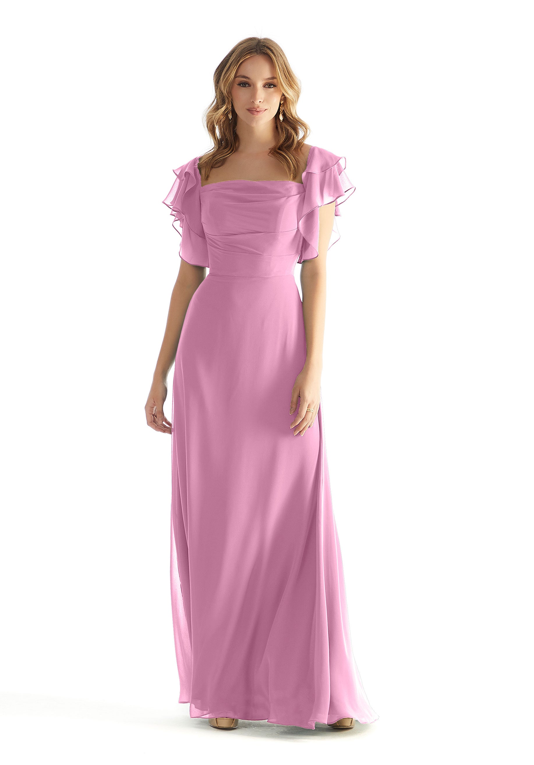 Formal Dresses Formal Ruffle Long Dress Bloom-Chiffon-31227-Ruffle