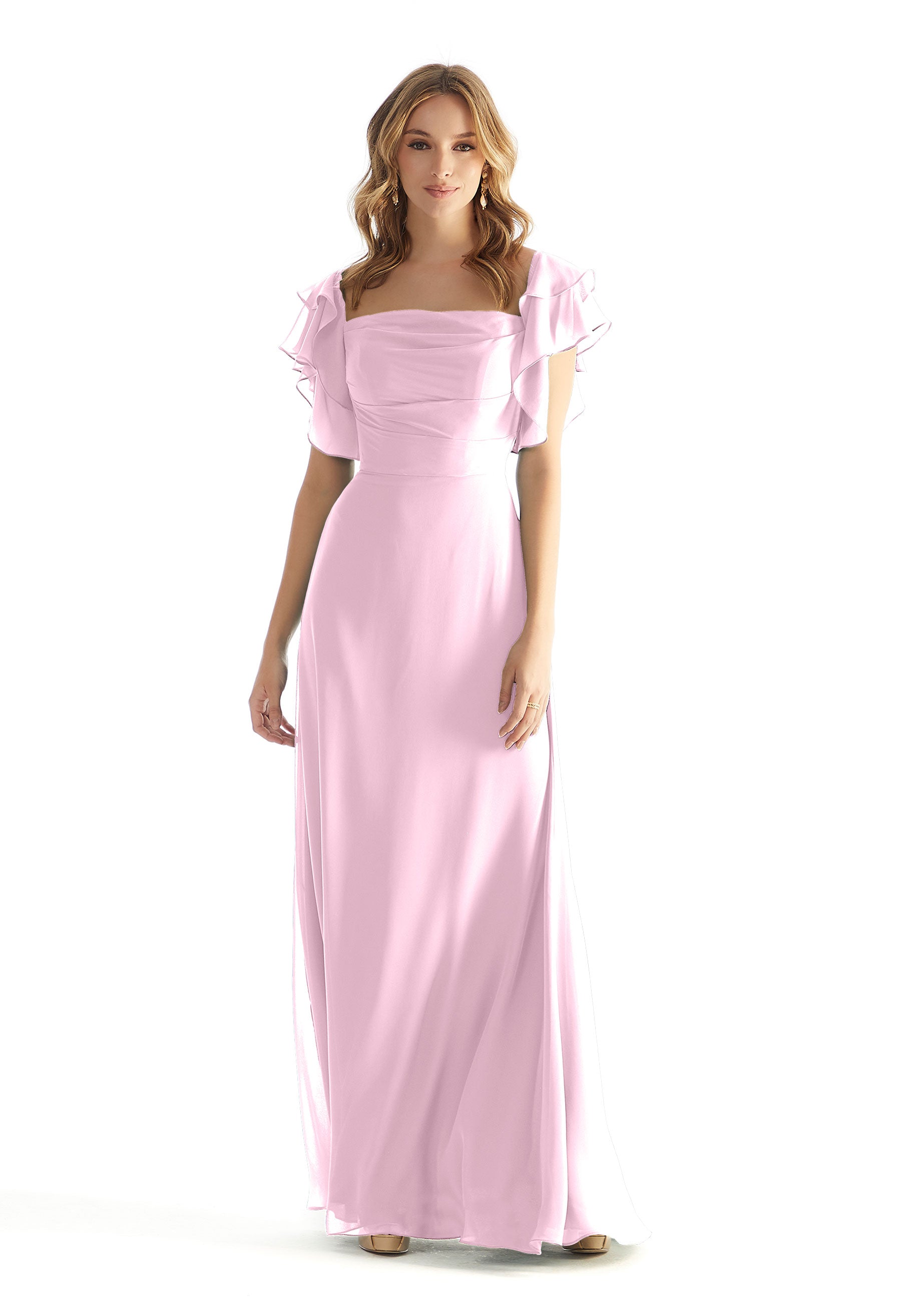 Formal Dresses Ruffle Formal Long Dress Blossom-Chiffon-31227-Ruffle