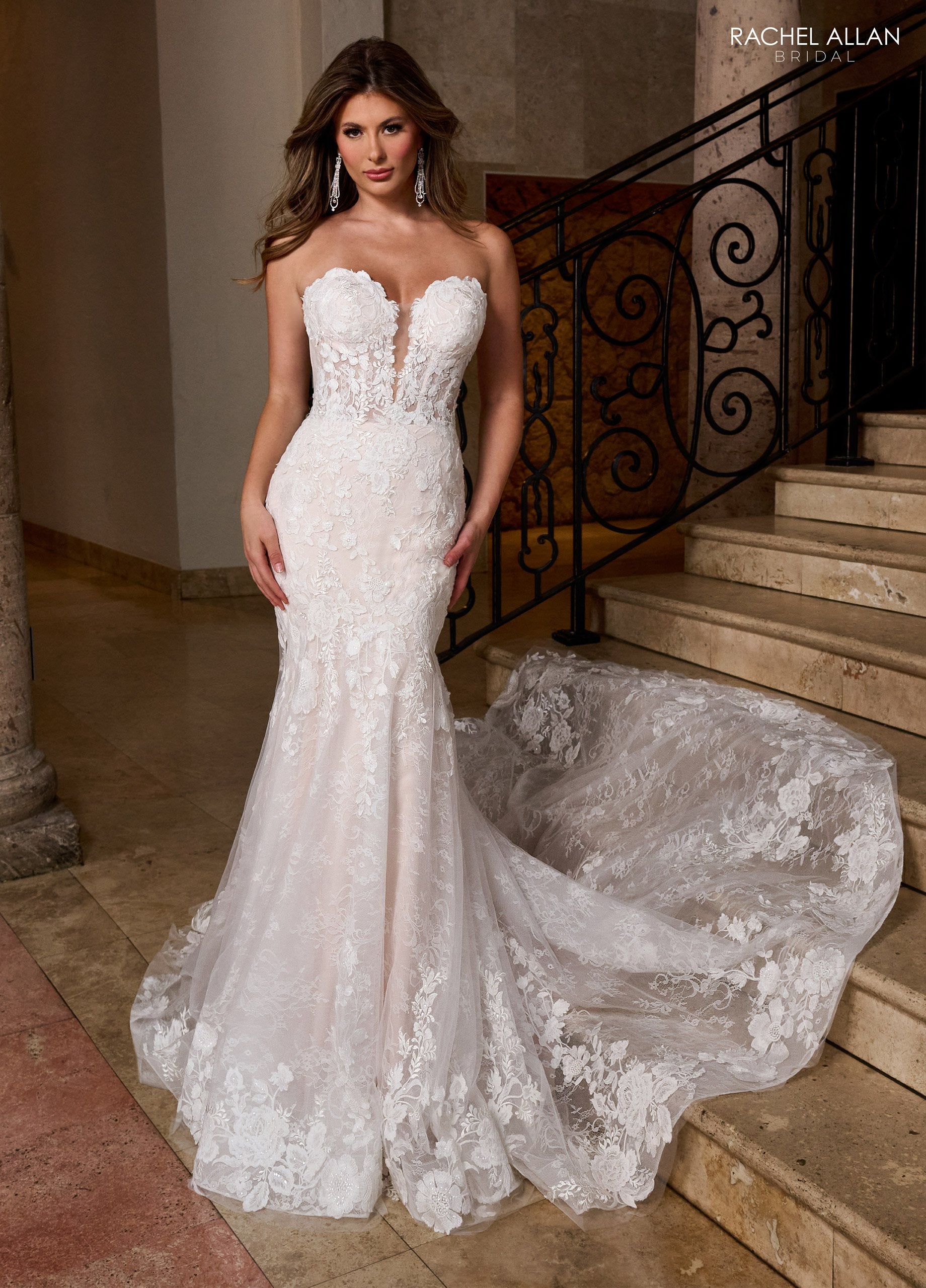 Rachel Allan RB5088 Long Lace Mermaid Wedding Dress