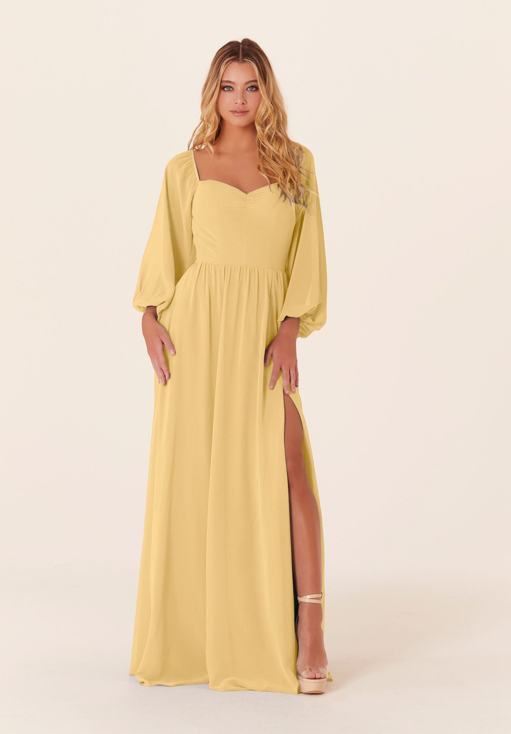 Mother of the Bride Dresses Long Formal A Line Mother of the Bride Dress Buttercup-Chiffon-21830-Pleated