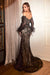 Formal Dresses Long Off Shoulder Mermaid Glitter Formal Dress Black