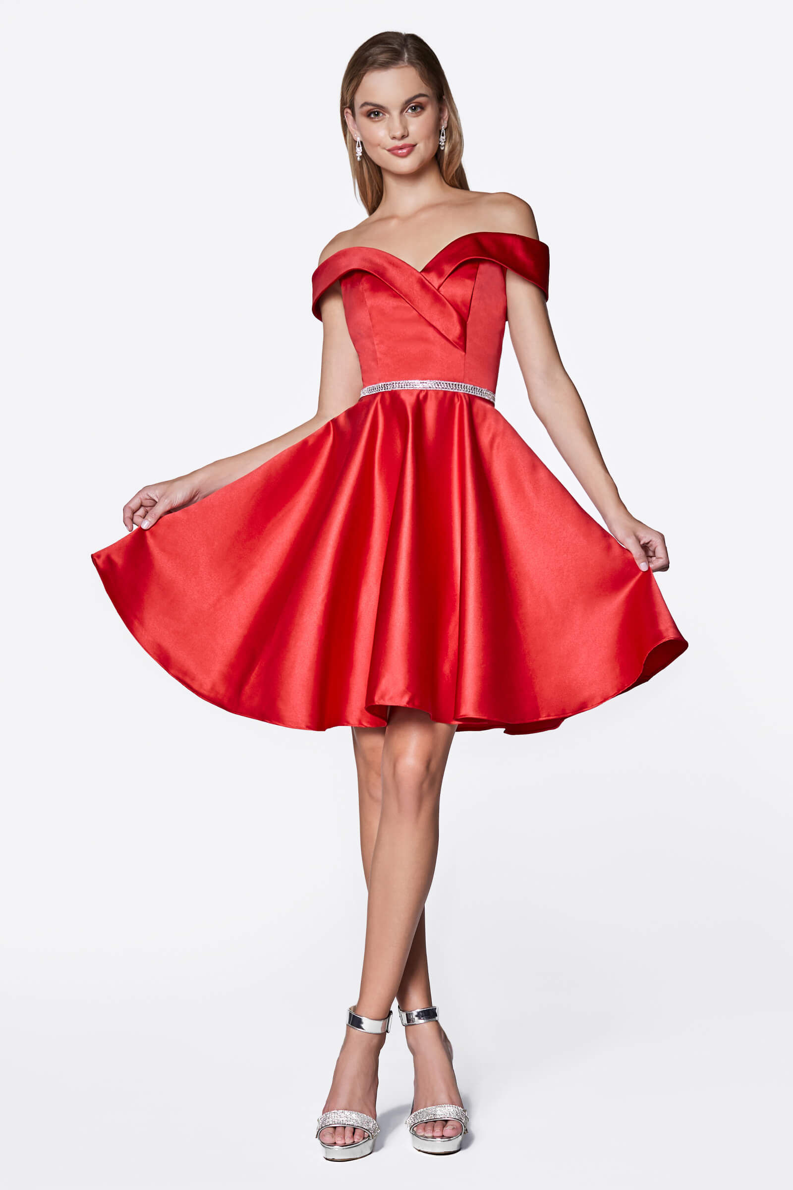 LaDivine CD0140 Short Off the Shoulder Graduation Dress The Dress Outlet LaDivine CD0140 Short Off the Shoulder Graduation Dress The Dress Outlet