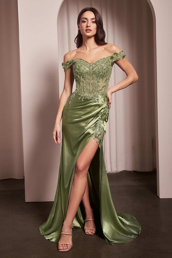 Prom Dresses Corset Long Prom Dress  Greenery Greenery