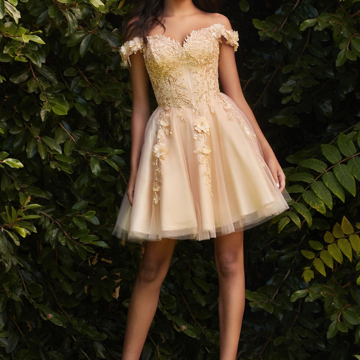 light yellow hoco dress Luuvis Women Cute Spaghetti Straps Homecoming With Appliques line flare skirt Yellow Homecoming Dress , Short