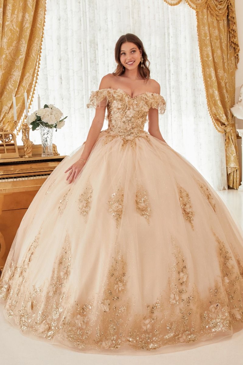 Long Ball Gown Quinceañera Dress by LaDivine 15701