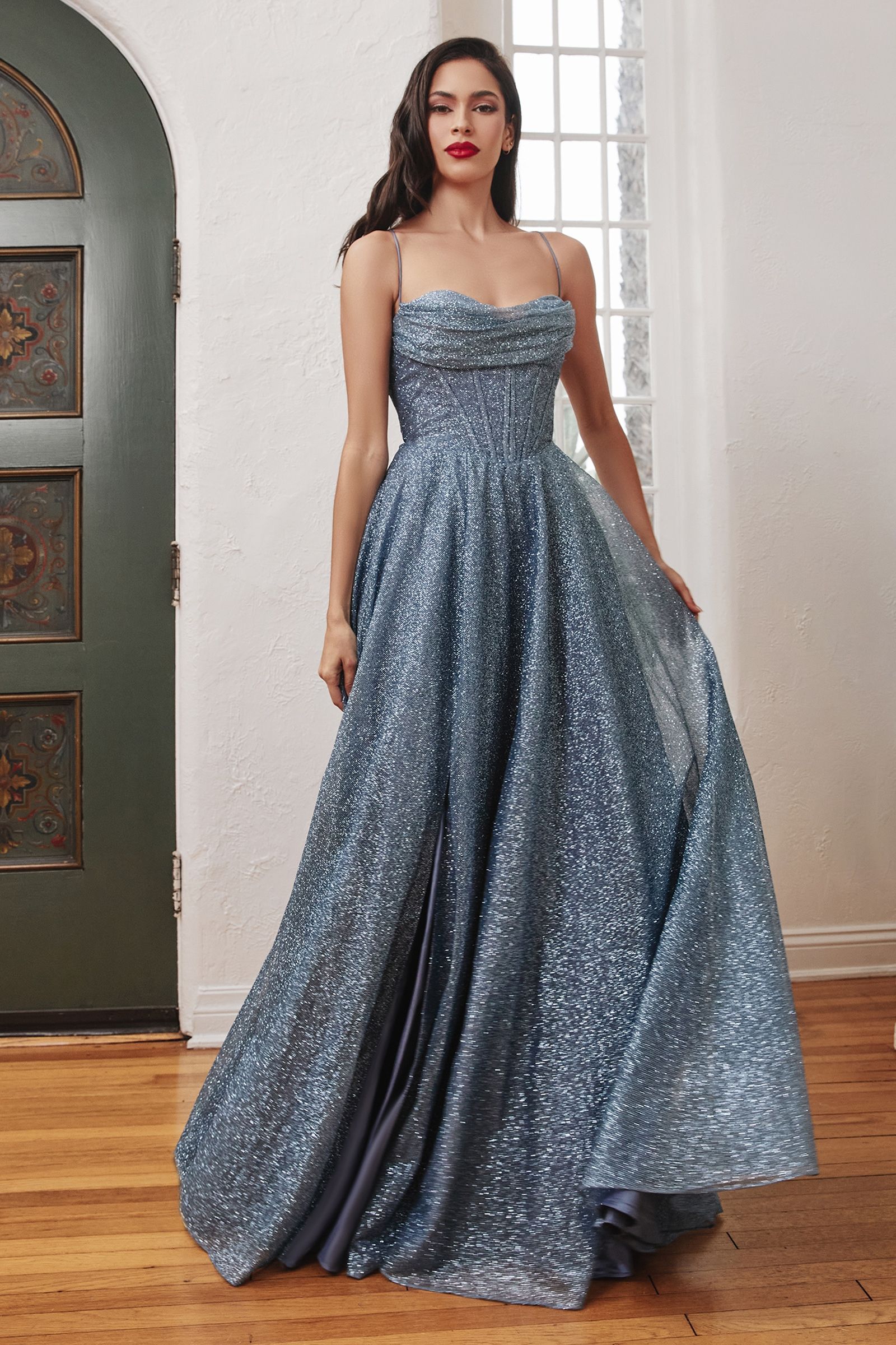 Sparkling Long Evening Prom Gown by LaDivine CD252 The Dress Outlet Sparkling Long Evening Prom Gown by LaDivine CD252 The Dress Outlet
