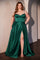 Plus Size Dresses A Line Corset Long Formal Plus Size Dress Emerald