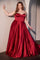 Plus Size Dresses A Line Corset Long Formal Plus Size Dress Red