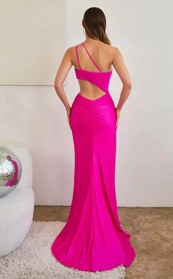 One Shoulder Long Fitted Prom Dress by LaDivine CD887 The Dress Outlet One Shoulder Long Fitted Prom Dress by LaDivine CD887 The Dress Outlet
