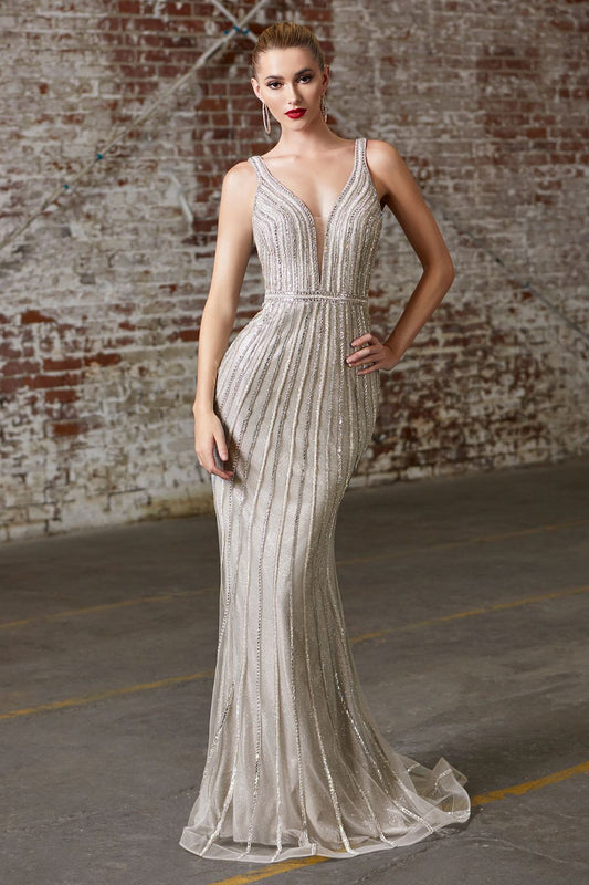 LaDivine CD901 Beaded Prom Dress