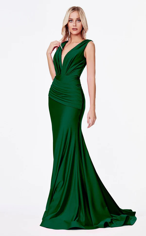 LaDivine CD912 Formal Long Dress in Emerald