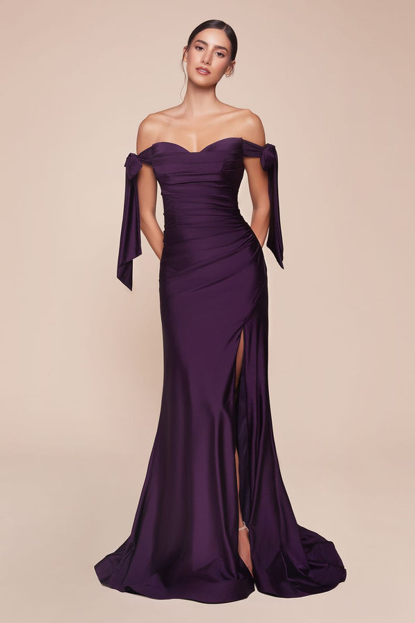 Prom Dresses Long Off Shoulder Prom Dress Eggplant Eggplant