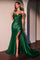 Prom Dresses Long Formal Beaded Applique Prom Dress Emerald