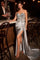 Prom Dresses Long Formal Beaded Applique Prom Dress Silver