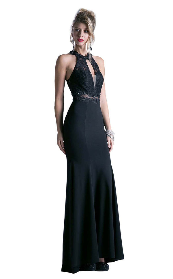 Halter Floor-Length Lace Formal Mermaid LaDivine CF102