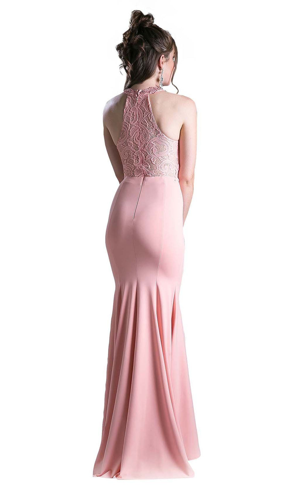 Halter Floor-Length Lace Formal Mermaid LaDivine CF102
