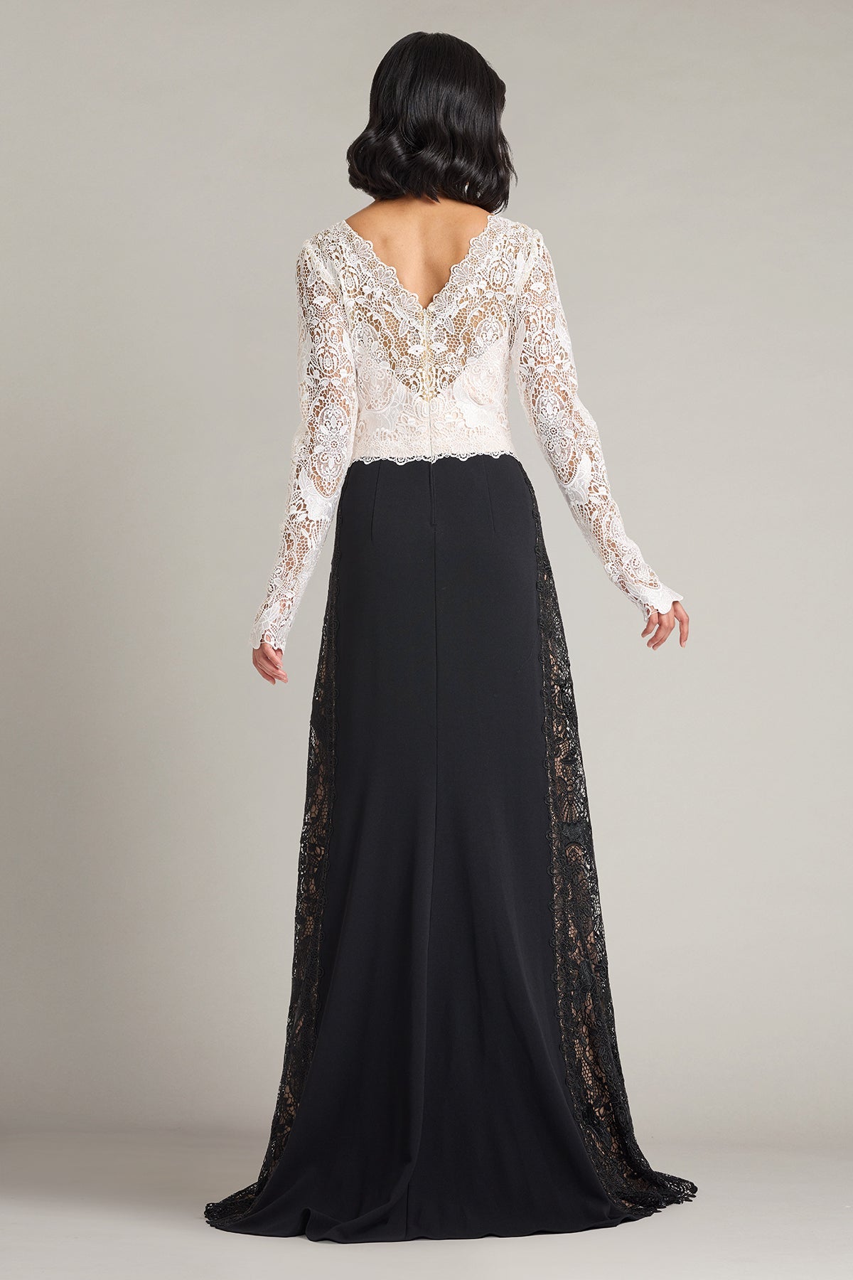 Illusion Floor-Length Lace Formal Sheath Tadashi Shoji CKB26334L
