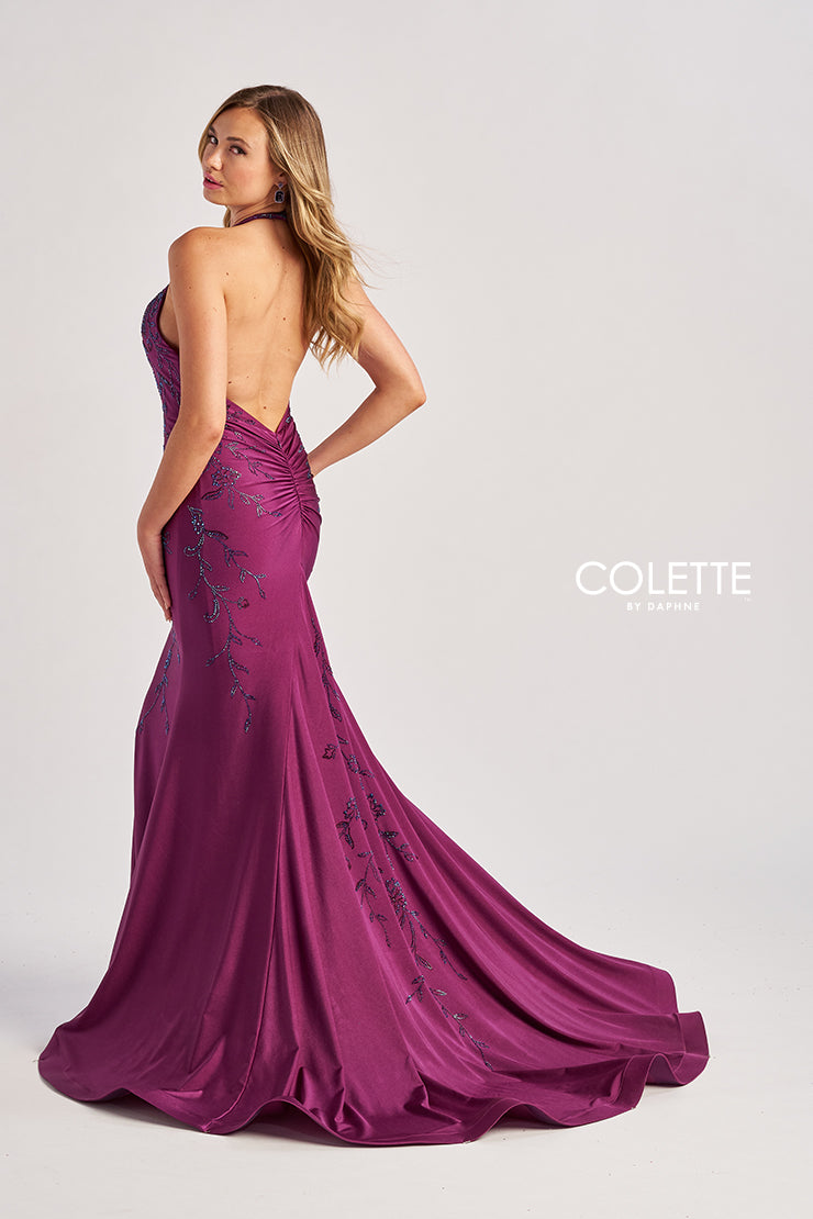 ted baker open neck ruched mermaid dress Colette by Daphne CL8455 Long Ruched Mermaid Formal Prom Dress