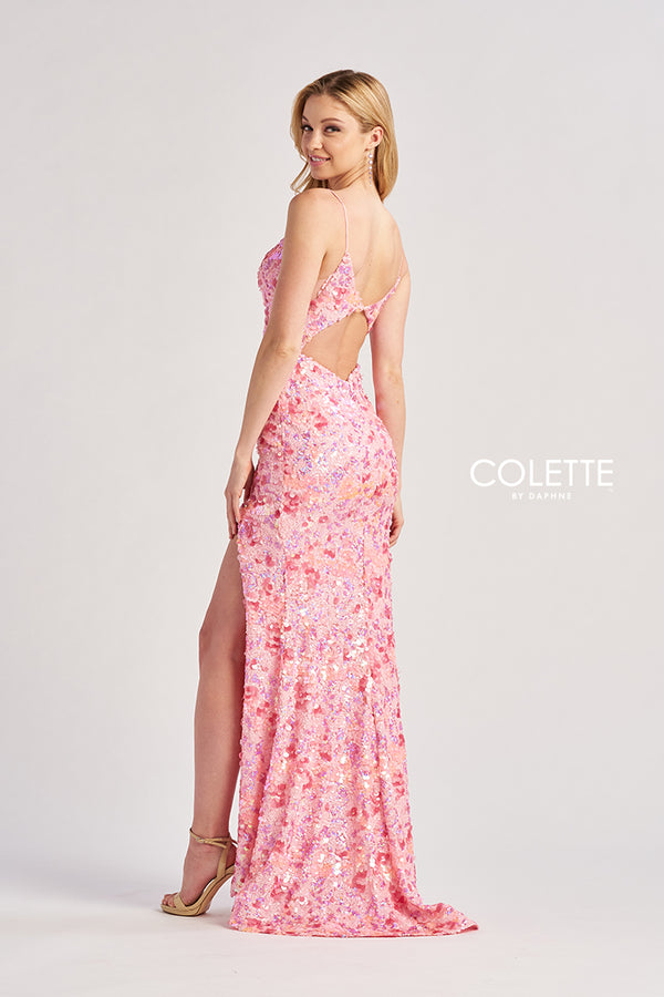 Prom Dresses Long Fit Formal Sequin Prom Dress Pink/Multi