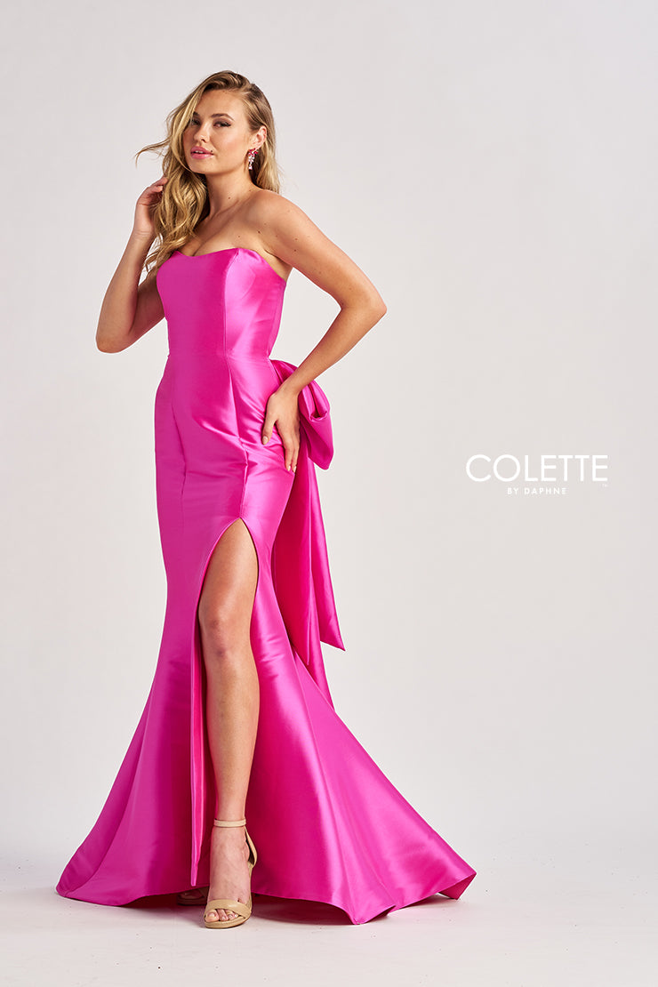 Prom Dresses Long Mermaid Slit Formal Prom Dress Fuchsia
