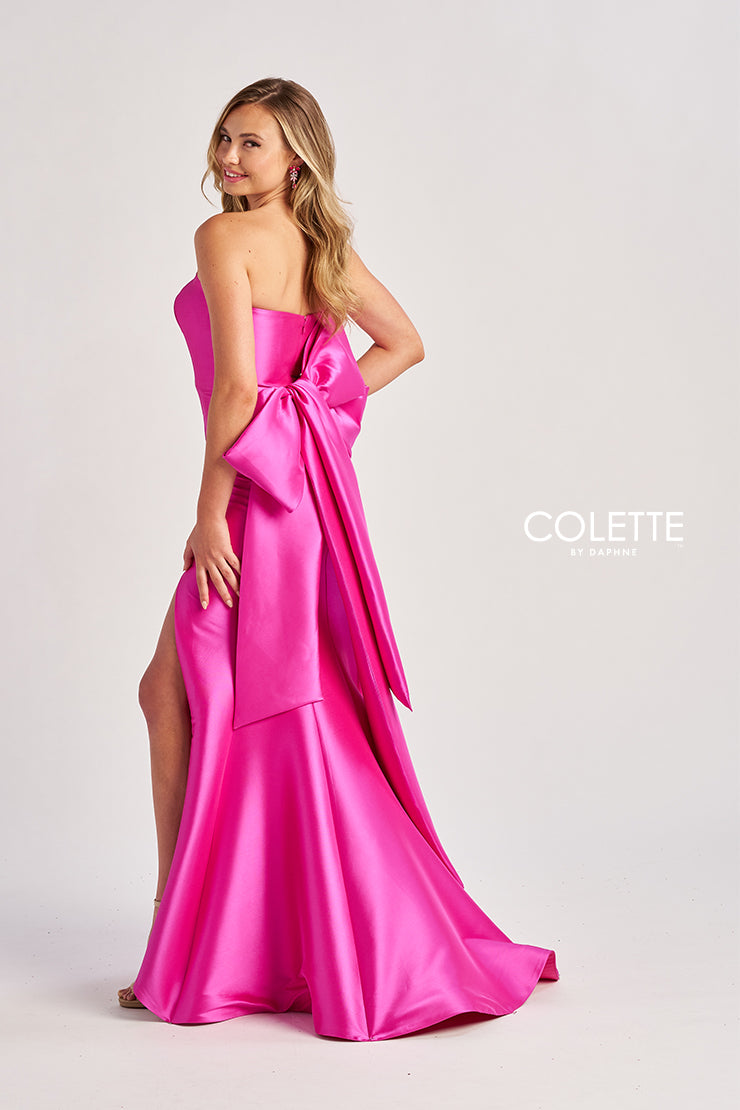 Prom Dresses Long Mermaid Slit Formal Prom Dress Fuchsia