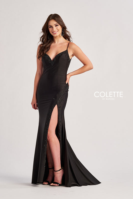 Prom Dresses Long Ruched Slit Formal Evening Prom Dress Black