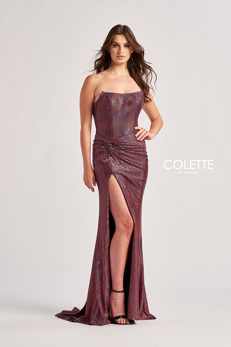 Colette by Daphne CL8490 Mermaid Long Metallic Formal Prom Dress