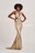 Prom Dresses Prom Fitted Long Metallic Formal Dress Gold