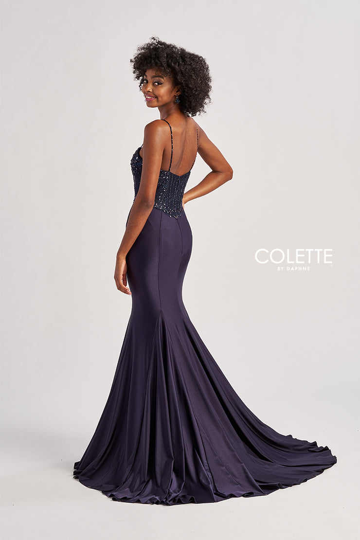 Prom Dresses Long Mermaid Formal Beaded Prom Dress Midnight