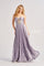 Prom Dresses Long Formal Pleated A Line Metallic Prom Dress Lilac