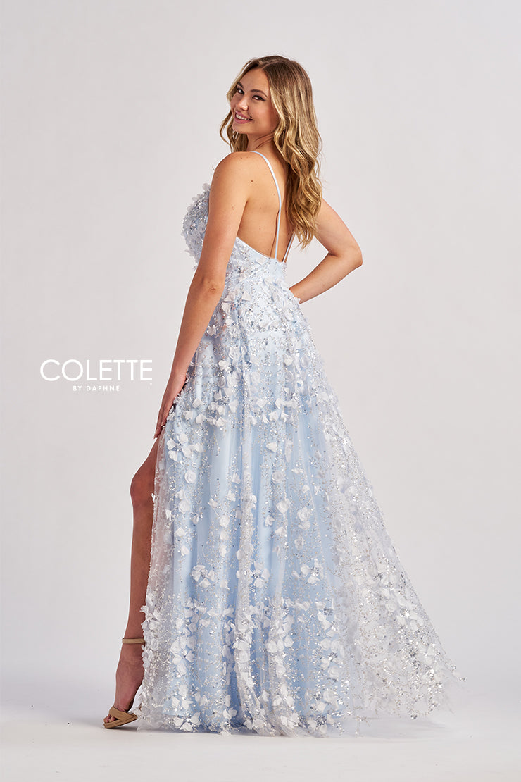 Prom Dresses A Line Long Formal Glitter Prom Dress Ice Blue