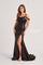 Prom Dresses Metallic Long Formal Mermaid Prom Dress Black