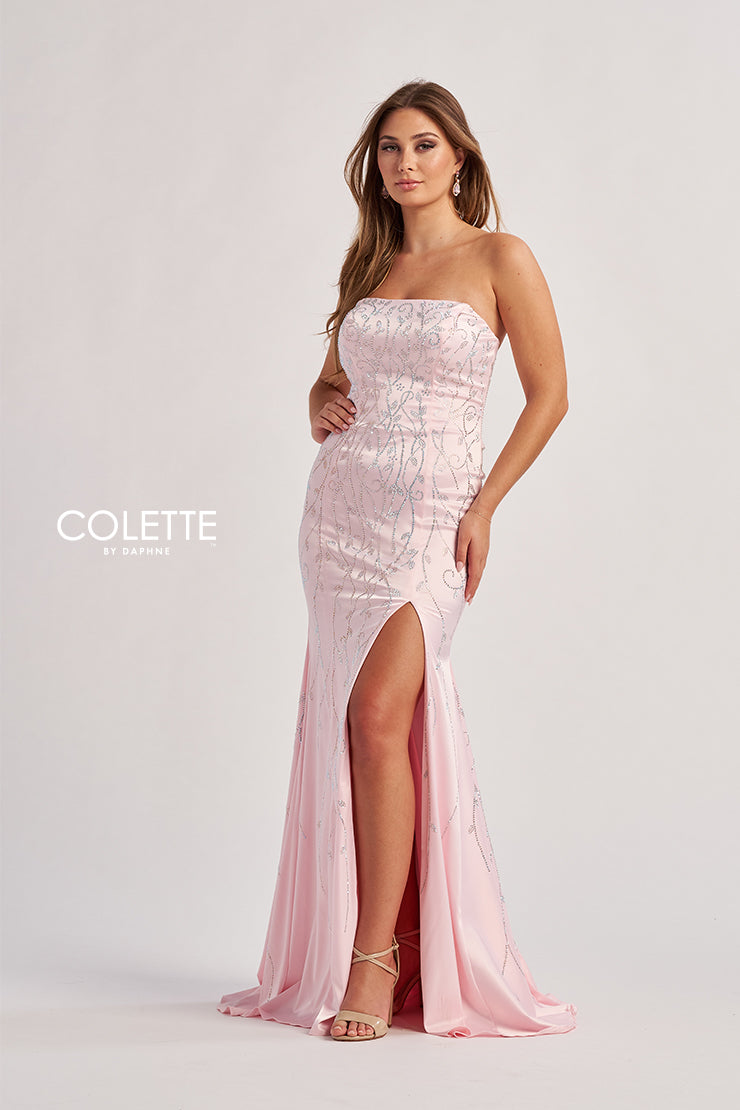 Colette by Daphne CL8570 Mermaid Formal Slit Long Prom Dress