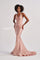 Prom Dresses Long Metallic Formal Fitted Prom Dress Rose Gold