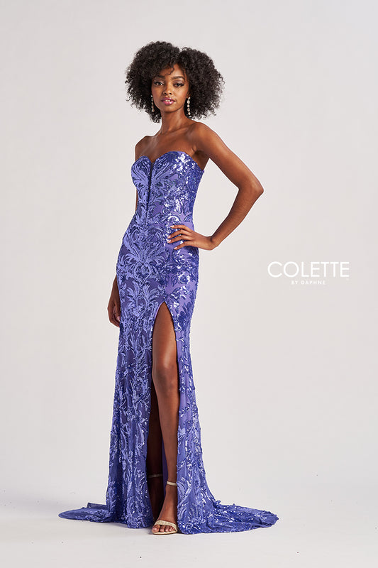 Prom Dresses Long Sequin Mermaid Formal Prom Dress Periwinkle