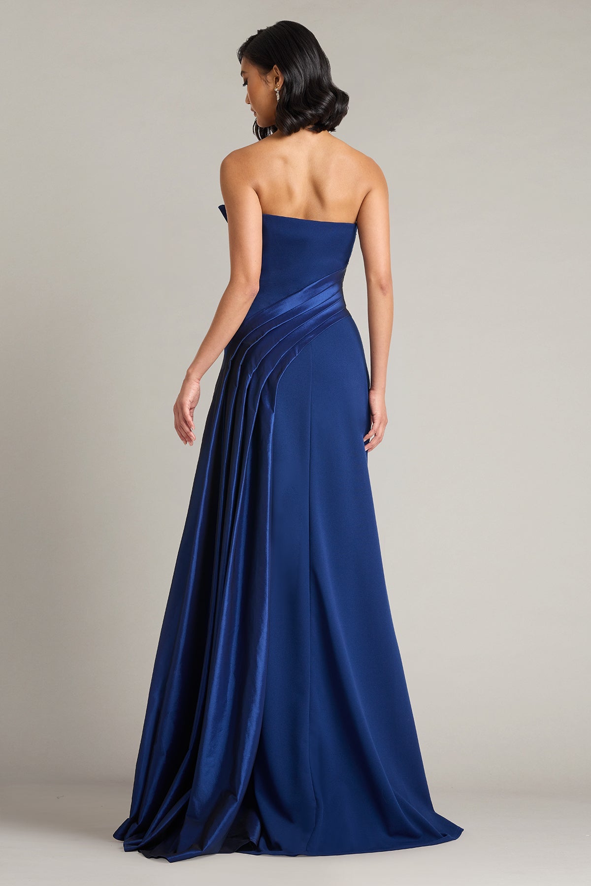 Strapless Straight Neck Floor-Length Satin Formal Mermaid Tadashi Shoji CY26143L