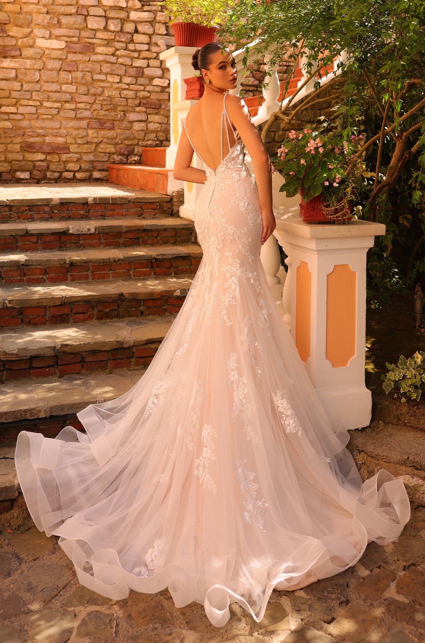 Wedding Dresses Mermaid Long Wedding Dress Amarra 88209 Ivory/Nude