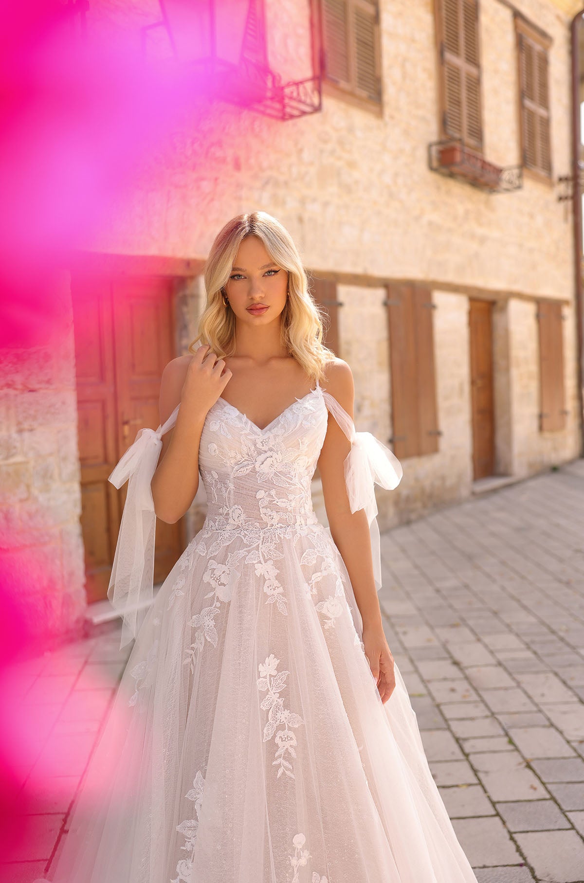Wedding Dresses Long A Line Lace Applique Bridal Wedding Dress Amarra 85721 Ivory/Ivory