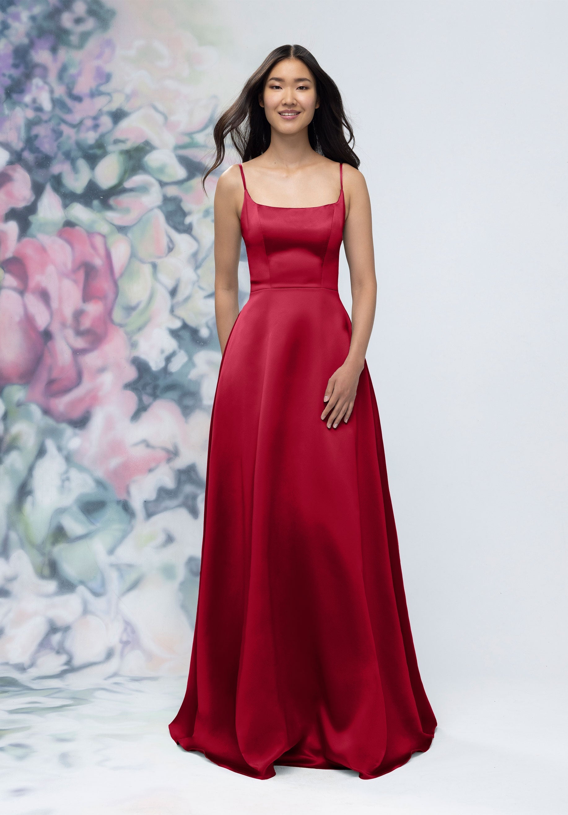 Formal Dresses Formal Long A Line Dress Claret-Satin-3030017-A Line