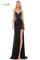 Prom Dresses Long Formal Fitted Slit Prom Dress Black