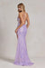 Nox Anabel D1157 Long Spaghetti Strap Sequins Gown