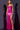 Prom Dresses Beaded Long High Slit Formal Prom Dress  Hot Pink