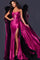 Prom Dresses Long Satin Slit Formal Prom Dress Hot Pink