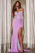 Prom Dresses Sequin Long Formal High Slit Prom Dress Lilac