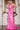 Prom Dresses Metallic Long Formal Floral Prom Dress Hot-Pink