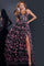 Prom Dresses A Line Long Floral Formal Prom Dress Black/Multi