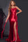 Prom Dresses Mermaid Long Formal High Slit Prom Dress Red