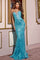 Prom Dresses Sequin Long Formal Prom Dress Blue