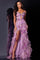 Prom Dresses Long Beaded Floral Ruffle Prom Dress Multi